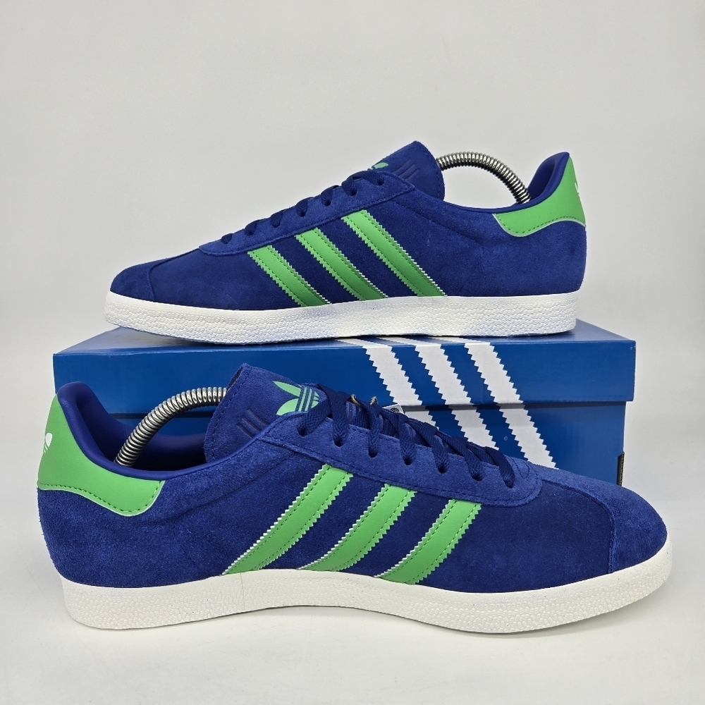 New Adidas Gazelle 'Royal Blue Energy Green' JH5389 Men's Shoes Size 10.5 - Picture 6 of 8